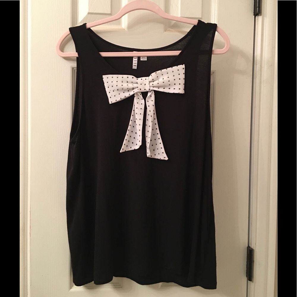 🖤ELLE POLKA DOT BOW LONG TUNIC🖤